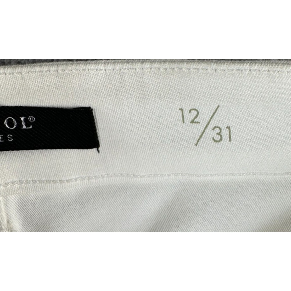 Liverpool Cruiser Jorts Womens 12/31 Waist White Stretch Denim Bermuda High Rise - Picture 6 of 16